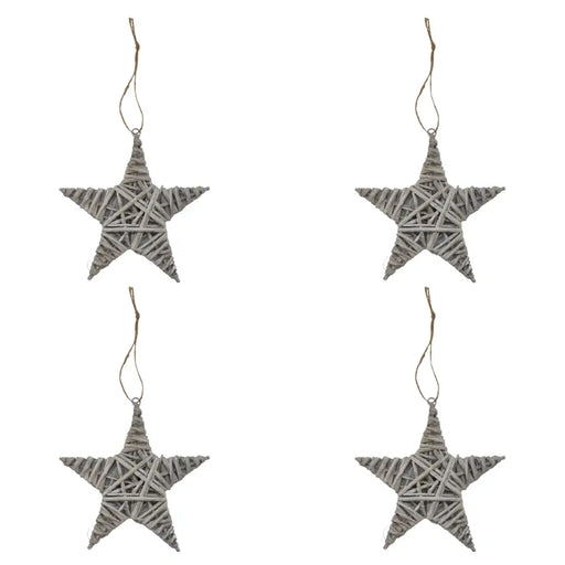 Set 4 Estrellas De Mimbre Para Decoracion Estrella Mimbre - Fliperex
