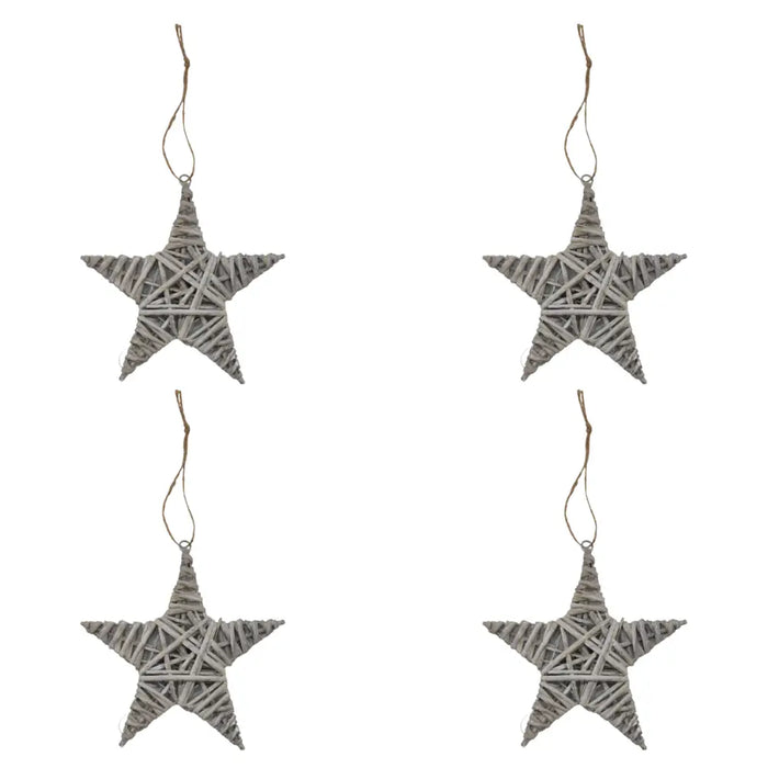 Set 4 Estrellas De Mimbre Para Decoracion Estrella Mimbre - Fliperex