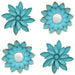 Set 4 Marcos De Espejos Flor De Loto Decorativo Calipso Deco - Fliperex