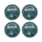 Set 4 Platos De Ceramica Turquesa Floral Vintage Elegante