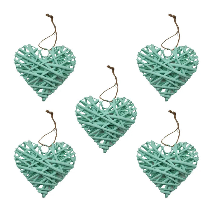 Set 5 Corazones De Mimbre Para Decoracion Corazon - Fliperex