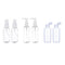 Set 6 Botella De Viaje Variedad 75 Ml Transparente