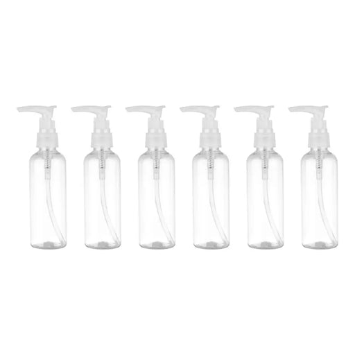 Set 6 Botella Dispensadora 100 Ml Transparente Multiuso - Fliperex