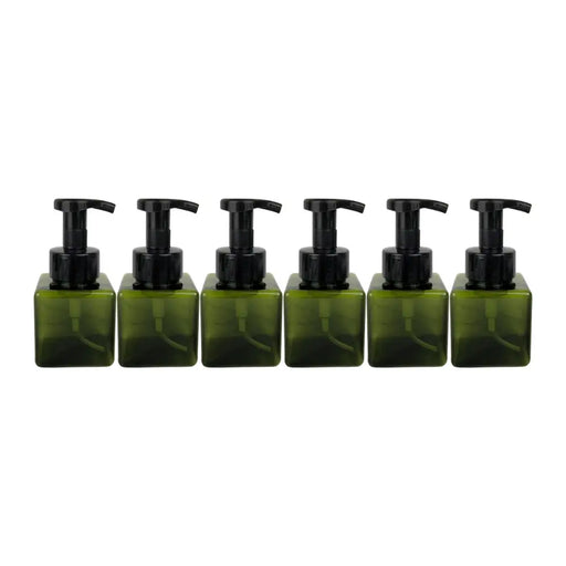 Set 6 Botellas Dispensador De Espuma Cuadrada Negra 250 Ml - Fliperex