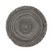 Set 6 Individuales Circulares Borde Trenzado Negro Plateado - Fliperex