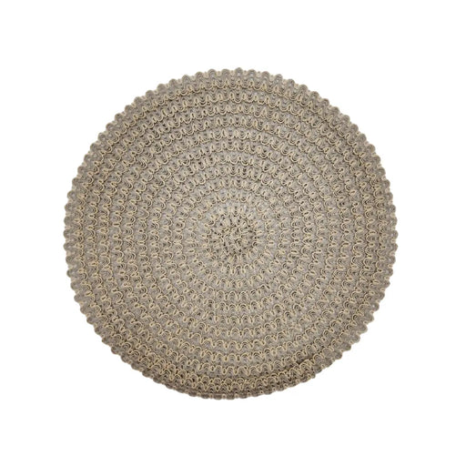 Set 6 Individuales Circulares Estilo Zigzag Diseño Beige - Fliperex