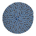 Set 6 Individuales Circulares Trenzados Completo Azul Blanco - Fliperex