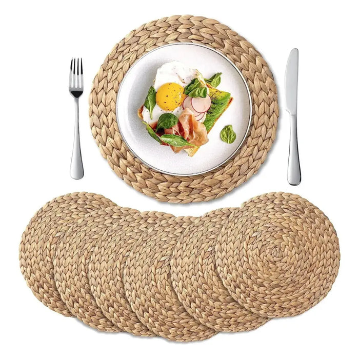 Set 6 Individuales Redondos Para Comedor Terraza Manteles - Fliperex