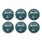 Set 6 Platos De Ceramica Turquesa Floral Vintage Elegante