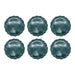 Set 6 Platos De Ceramica Turquesa Floral Vintage Elegante - Fliperex