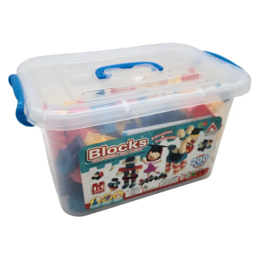 Set Bloques 200 Piezas Para Armar Y Divertirse Con Cajita - Fliperex