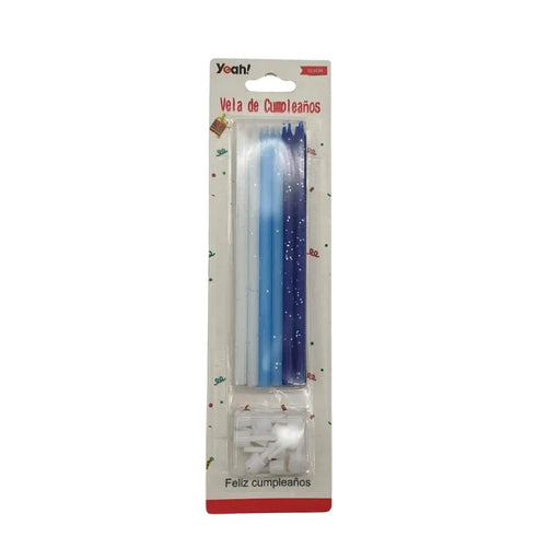 Set De 12 Velas De Cumpleaños Largas Niño Niña Cotillon - Fliperex