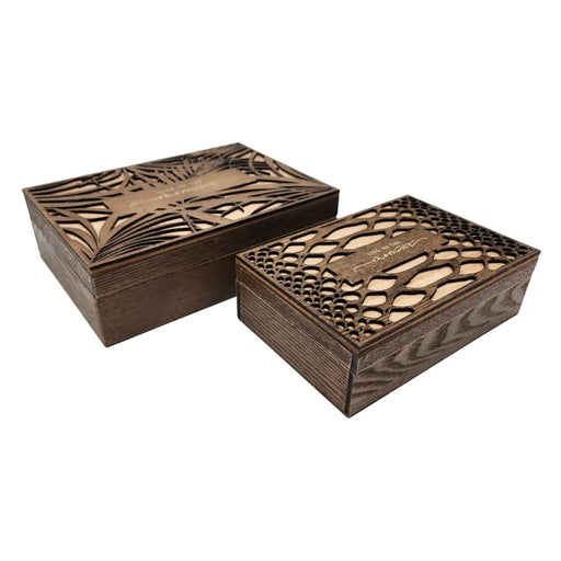 Set De Caja De Madera Organizador Joyería Almacenamiento - Fliperex