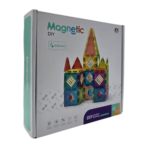 Set De Construccion Magnetico Piezas Magneticas 48 Piezas - Fliperex