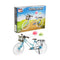 Set Juguete Bicicleta Celeste Con Cesto Escala Para Armar