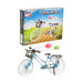 Set Juguete Bicicleta Celeste Con Cesto Escala Para Armar - Fliperex