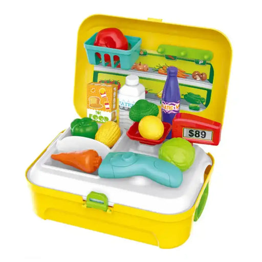 Set Maleta Maletin Infantil Cocina Amarilla Niños Juegos - Fliperex