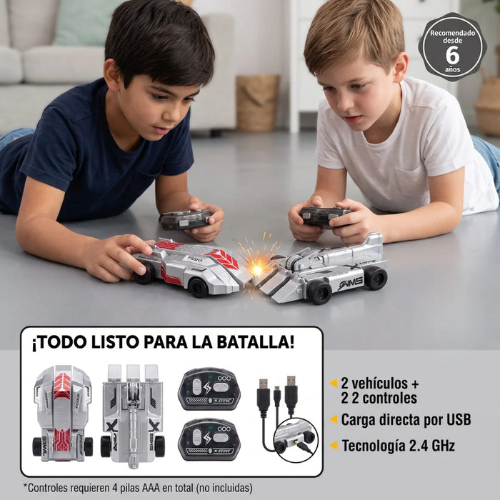 Set 2 Autos Chocadores De Destrucción Control Remoto Rc Infantil
