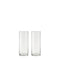 Set 2 Florero De Vidrio Alto Cilindrico Transparente Hogar S