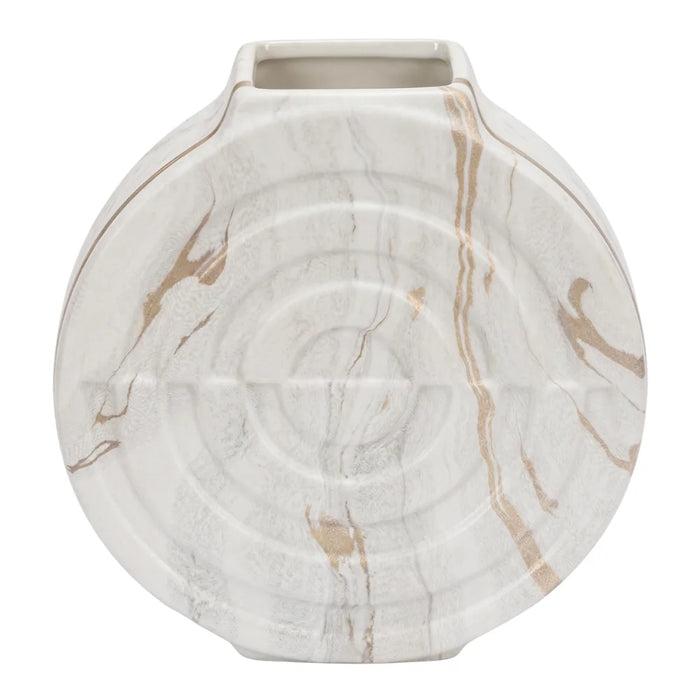 Set 2 Floreros Jarron de Ceramica Diseño Tipo Marmol Moderno