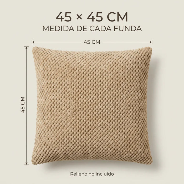 Set 2 Fundas De Cojin 45x45 Decorativas Para Living Sofa