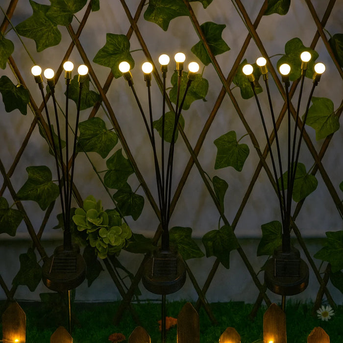 Set 2 Luces Solares Exterior Jardin Estaca Decorativa Led