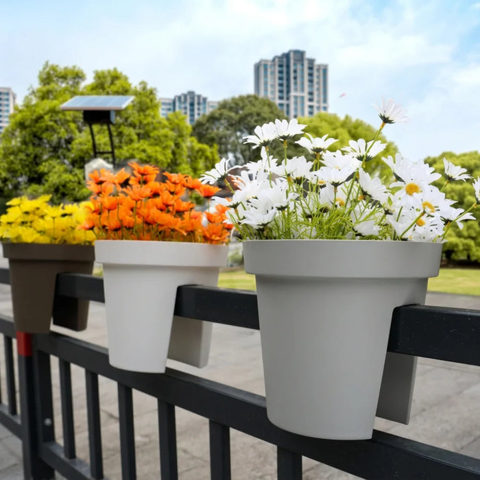 Set 2 Maceteros Colgantes Para Balcon Terraza Jardin Plastico
