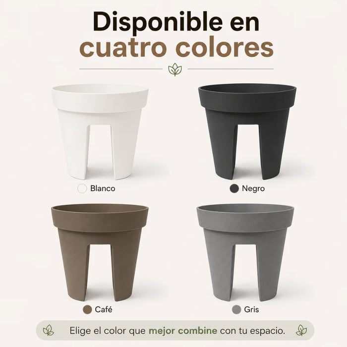 Set 2 Maceteros Colgantes Para Balcon Terraza Jardin Plastico