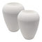 Set 2 Maceteros Plastico Redondo Ovalado Moderno Textura M