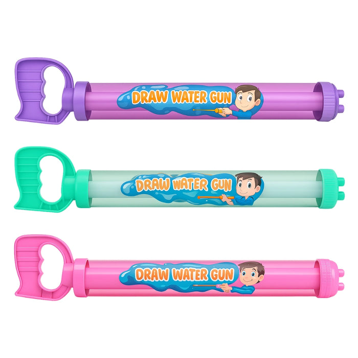 Set 2 Pistolas de Agua Espiral Manual Niños Verano Playa