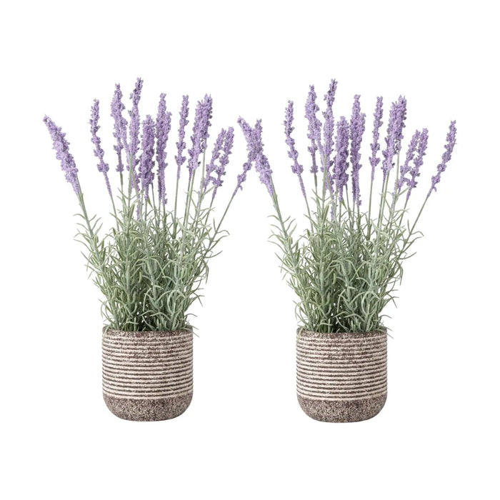 Set 2 Plantas Artificiales Flores Lavanda Decoracion Hogar