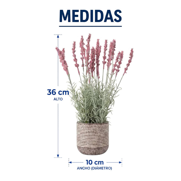 Set 2 Plantas Artificiales Flores Lavanda Decoracion Hogar