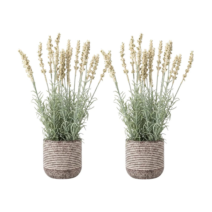 Set 2 Plantas Artificiales Flores Lavanda Decoracion Hogar
