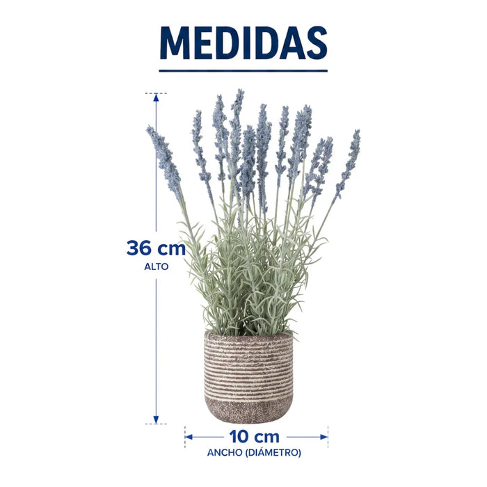 Set 2 Plantas Artificiales Flores Lavanda Decoracion Hogar