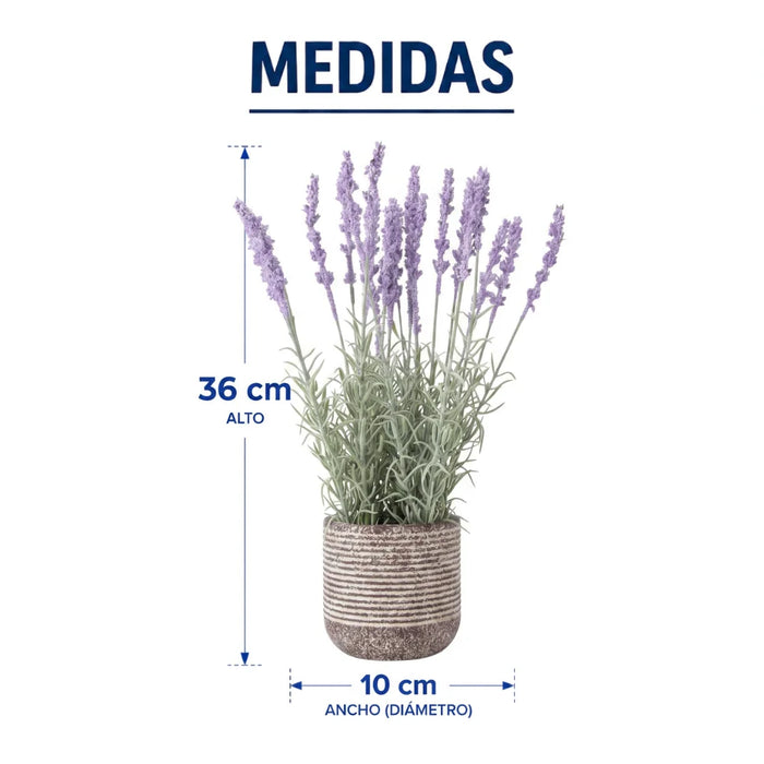 Set 2 Plantas Artificiales Flores Lavanda Decoracion Hogar