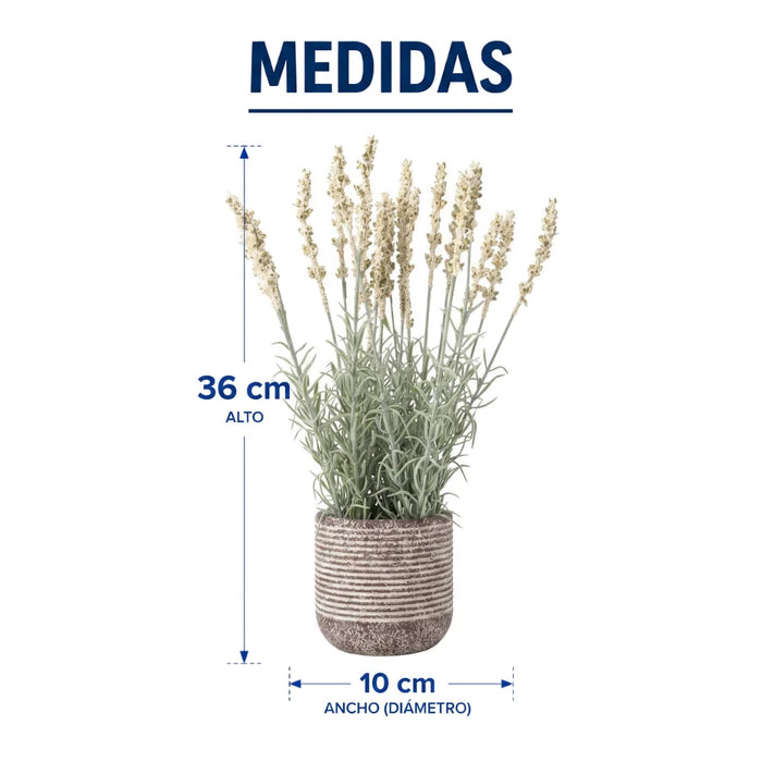 Set 2 Plantas Artificiales Flores Lavanda Decoracion Hogar