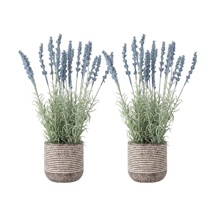 Set 2 Plantas Artificiales Flores Lavanda Decoracion Hogar