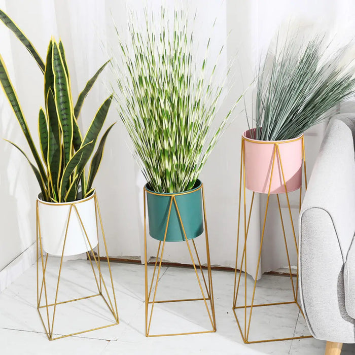 Set 2 Porta Macetero Pedestal Maceta Plantas Blanco Mediano