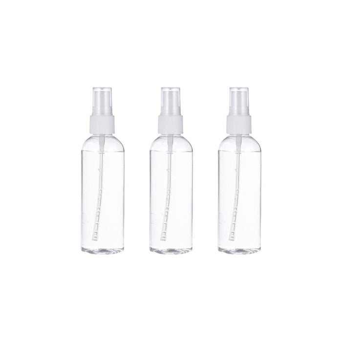 Set 3 Botella De Viaje Pulverizador 100 Ml Transparente