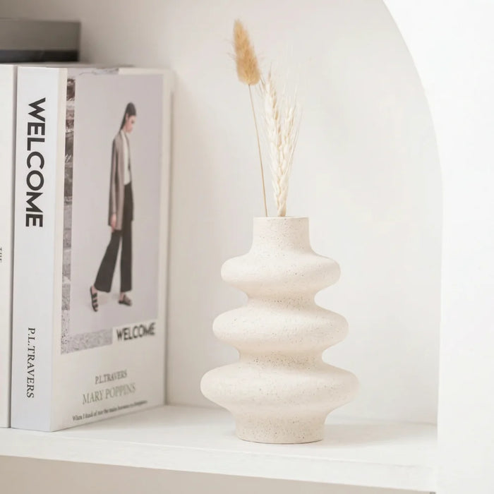 Set 3 Floreros de Ceramica Decorativos Estilo Nordico Hogar