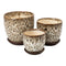 Set 3 Macetero Ceramica Decorativo Texturizado Hogar