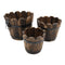 Set 3 Maceteros De Madera Tipo Barril Circular De Jardin