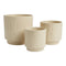 Set 3 Maceteros Maceta De Ceramica Amarillo Con Lineas