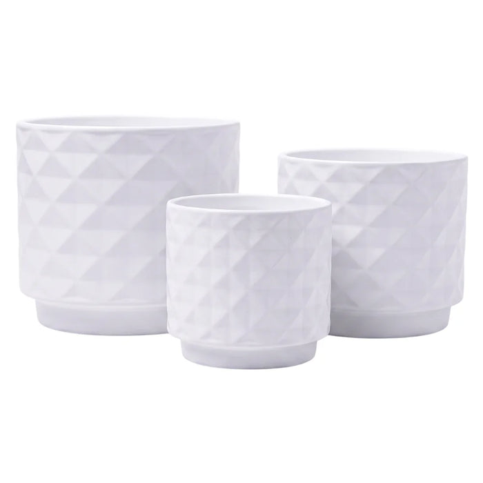 Set 3 Maceteros Macetas De Ceramica Para Plantas Decoracion