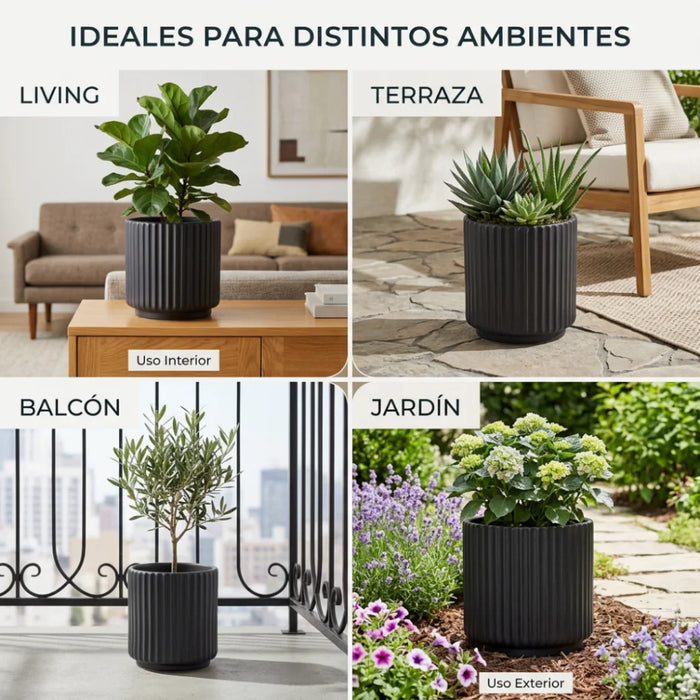 Set 3 Maceteros Macetas De Ceramica Para Plantas Decoracion