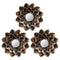 Set 3 Marcos De Espejos Decorativos Flor Para Pared Hogar