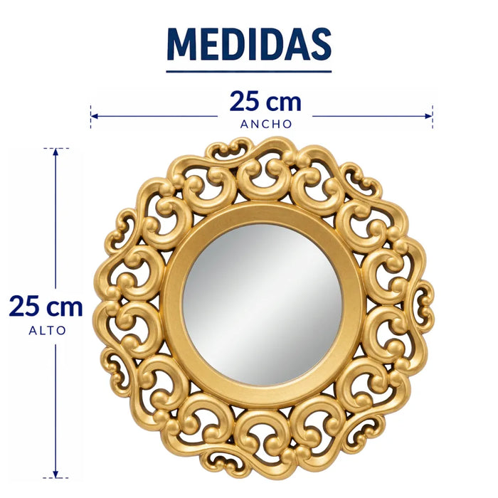 Set 3 Marcos De Espejos Estilo Arabe Decorativo Dorado Deco