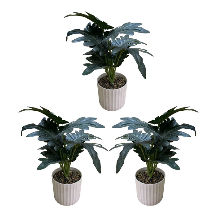 Set 3 Plantas Artificiales Decorativa Estilo Tropical Hogar