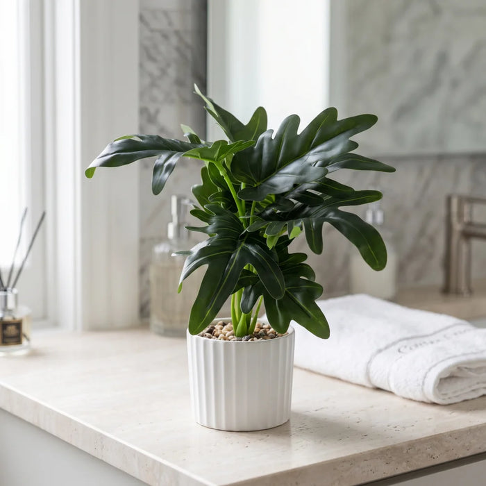 Set 3 Plantas Artificiales Decorativa Estilo Tropical Hogar