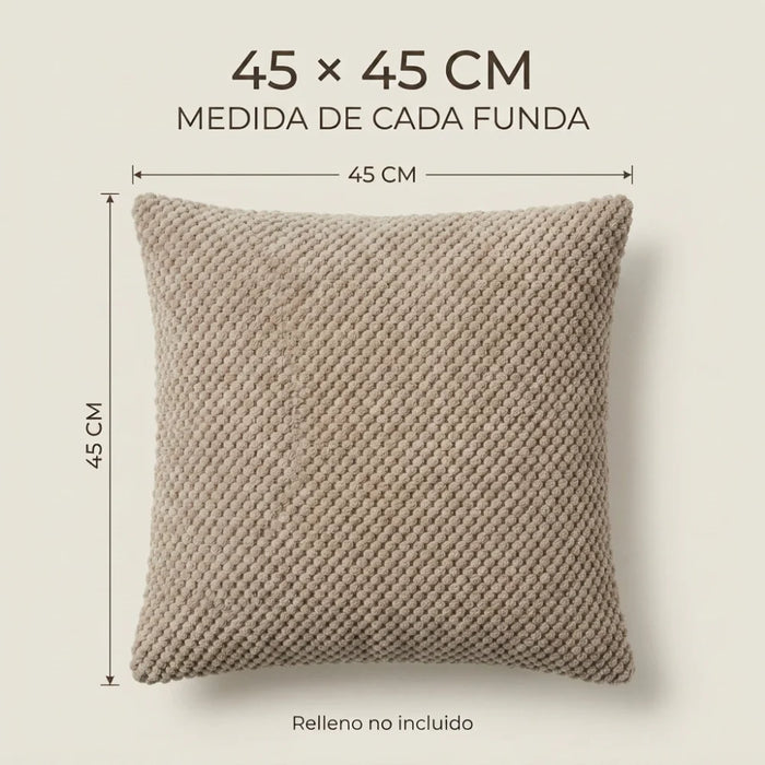 Set 4 Fundas De Cojin 45x45 Decorativas Para Living Sofa